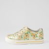 ZIERA Audry W Orange Cut Pale Gold Leather Sneakers | Sneakers