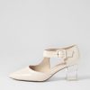 DJANGO & JULIETTE Happie Ivory Patent Leather Heels | Heels