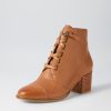 DJANGO & JULIETTE Mclain Cognac Leather Lace Up Boots | Boots