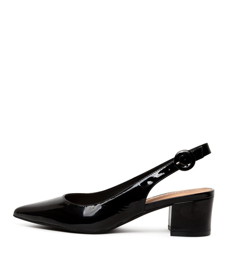 TOP END Abigale Black Patent Leather | Heels