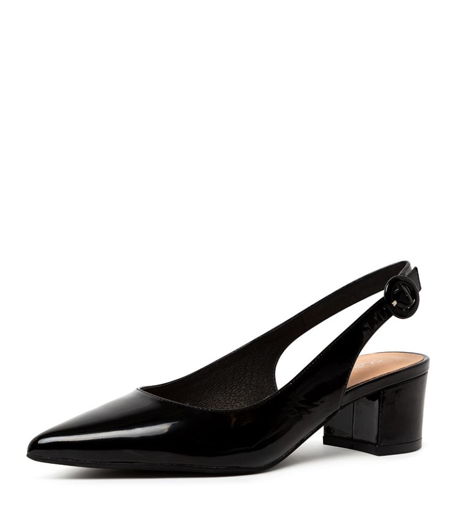 TOP END Abigale Black Patent Leather | Heels