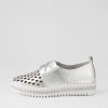 DJANGO & JULIETTE Mosi Silver White Crush Leather Sneakers | Sneakers