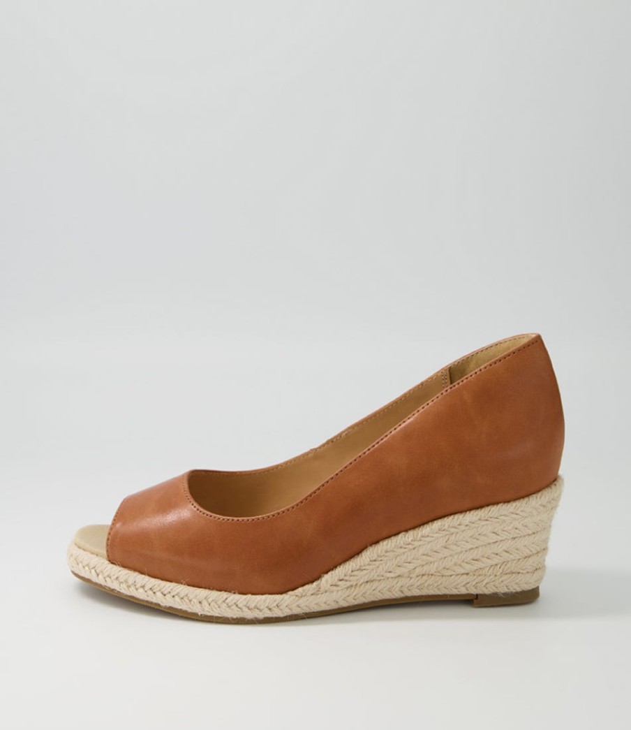 ZIERA Whispa W Tan Leather Espadrilles | Espadrilles