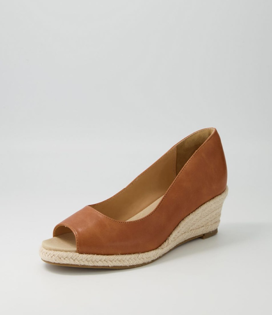 ZIERA Whispa W Tan Leather Espadrilles | Espadrilles