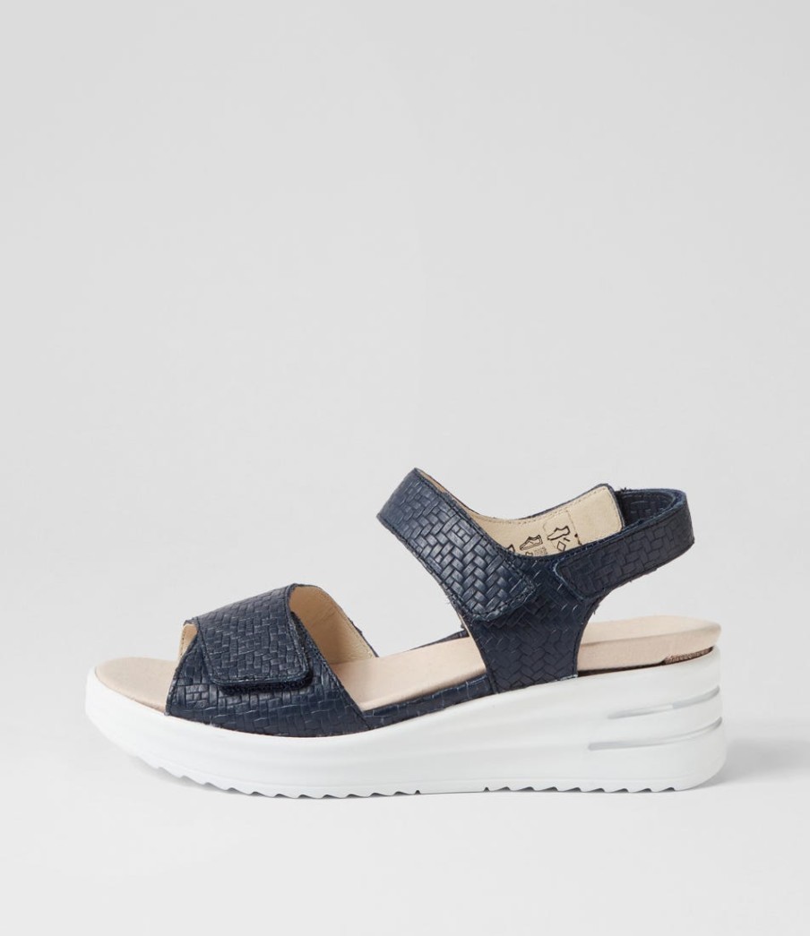 WALDLAUFER Dina 3 Notte Woven Leather Sandals | Flats