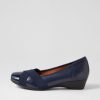 SUPERSOFT Randford Navy Patent Leather Heels | Loafers