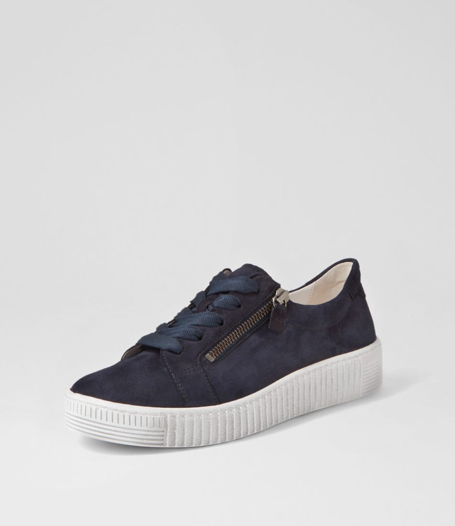 GABOR Amelia Atlantik Suede Sneakers | Comfort