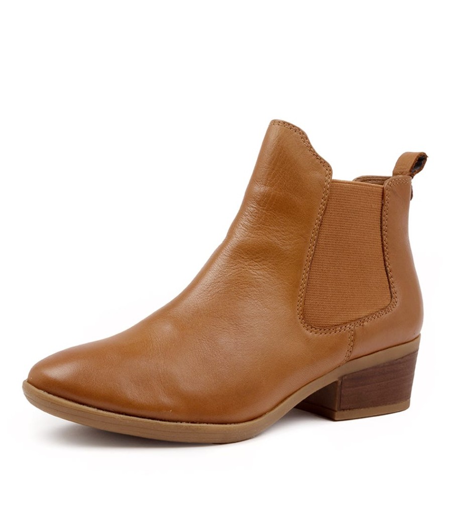 DIANA FERRARI Zenna Whiskey Leather Ankle Boots | Boots