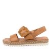 DJANGO & JULIETTE Silas Dk Tan Leather | Wedges