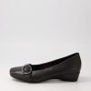 SUPERSOFT Ryan Black Leather Heels | Comfort