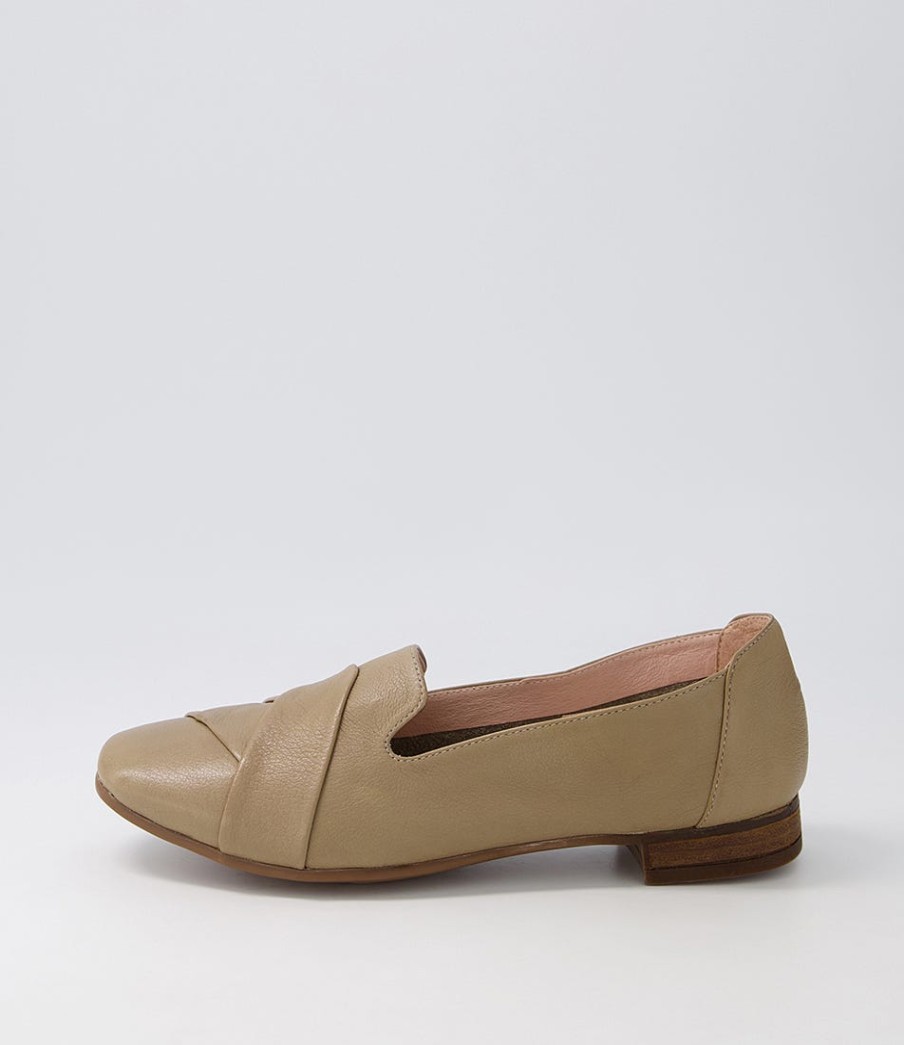 DIANA FERRARI Tilony Khaki Leather Loafers | Loafers