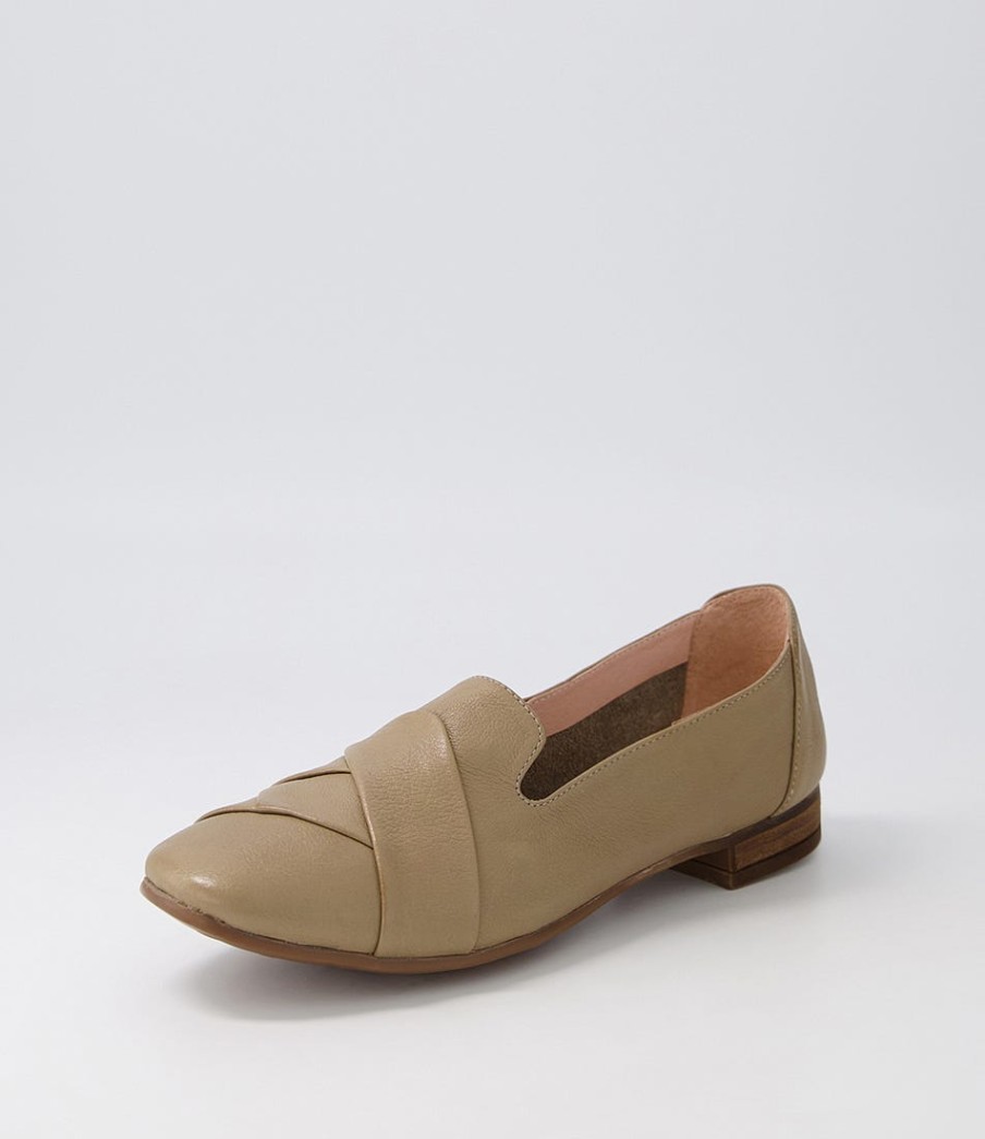 DIANA FERRARI Tilony Khaki Leather Loafers | Loafers