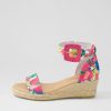 DJANGO & JULIETTE Sprout White Flowermania Leather Espadrilles | Espadrilles