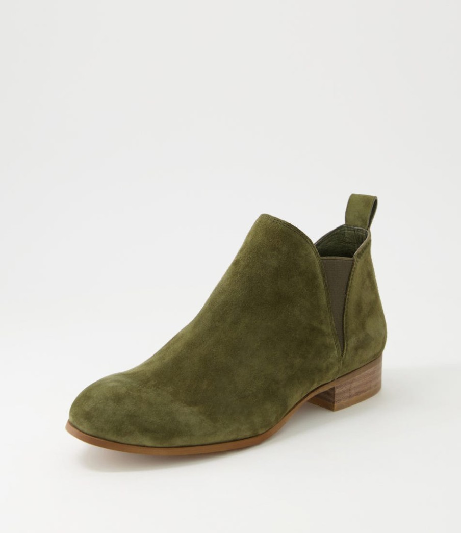 DJANGO & JULIETTE Foe Olive Suede Chelsea Boots | Boots