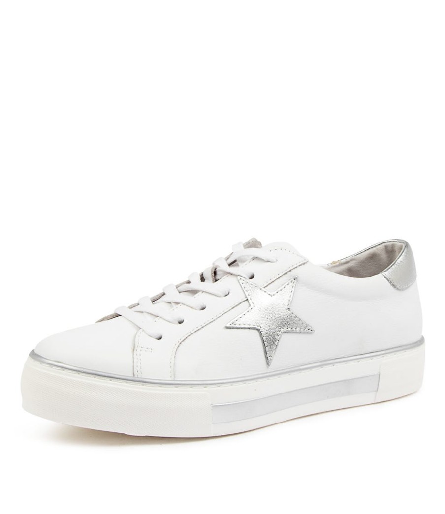 DJANGO & JULIETTE Fonno White-Silver Leathr | Sneakers