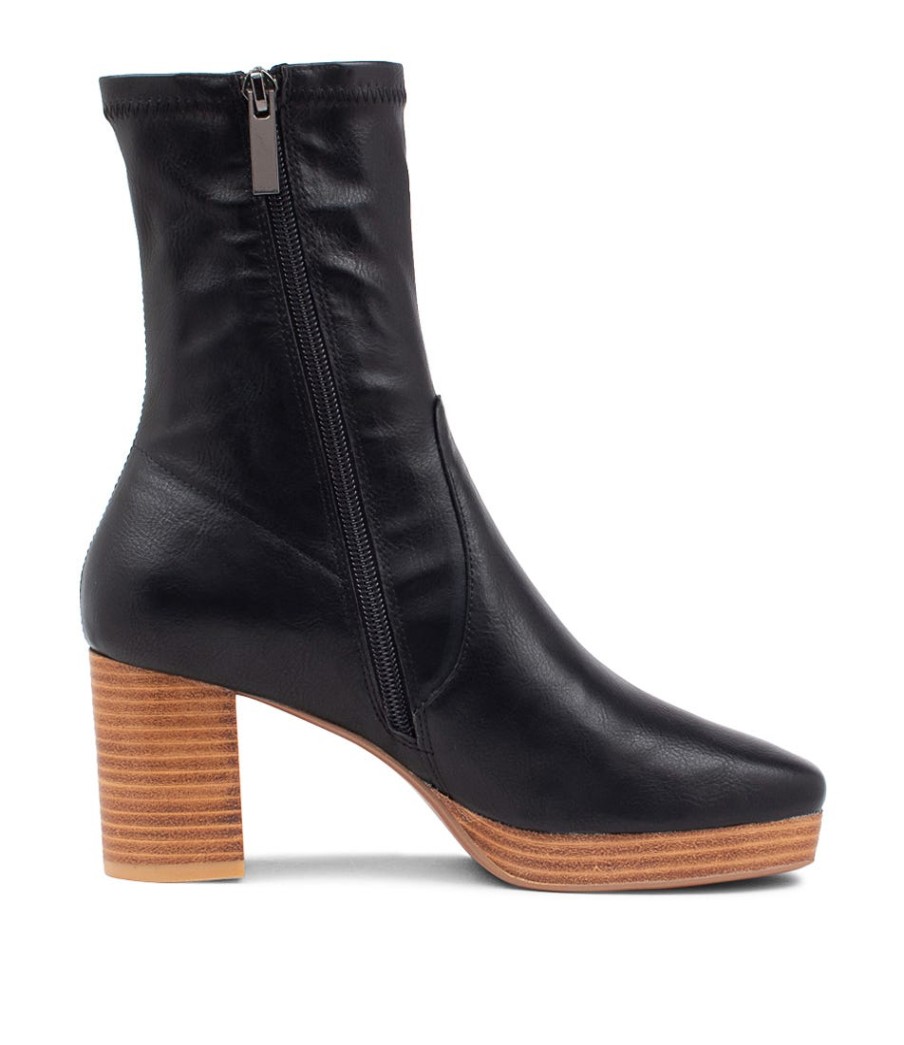 MOLLINI Brave Black Stretch Ankle Boots | Boots