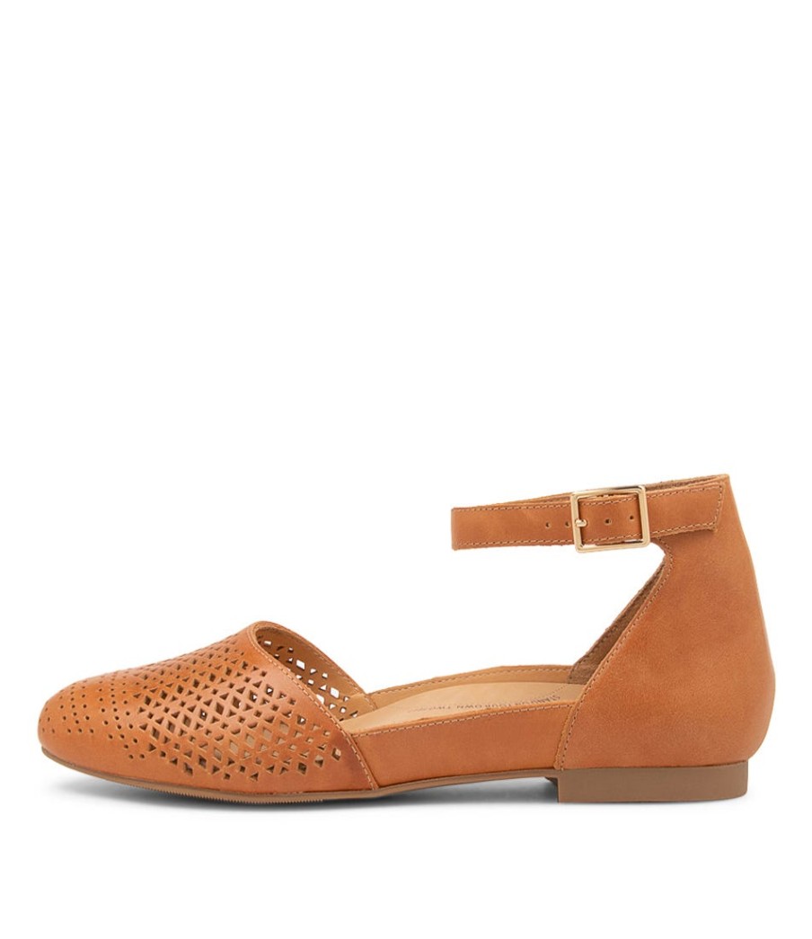 ZIERA Camay Xf Tan Leather Flat Shoes | Flats