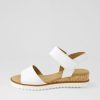 GABOR Briva Weiss Leather Sandals | Comfort