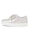 DJANGO & JULIETTE Folko Silver Leather Sneakers | Sneakers