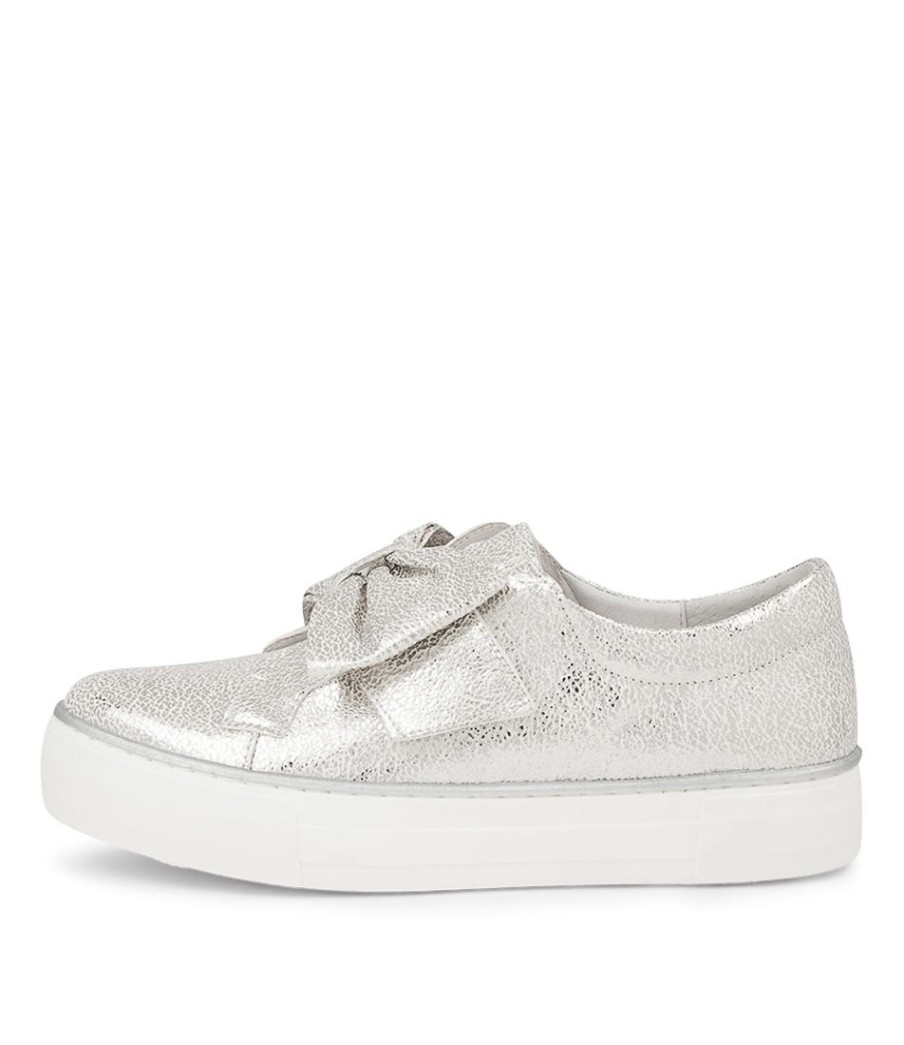 DJANGO & JULIETTE Folko Silver Leather Sneakers | Sneakers