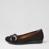 GABOR Tabita Schwarz Suede Ballet Flats | Comfort