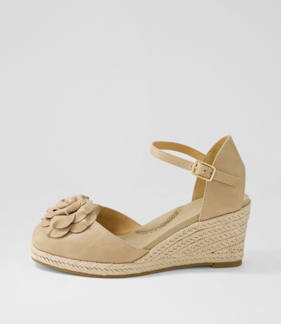 ZIERA Adira W Latte Leather Wedges | Wedges