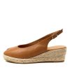 DJANGO & JULIETTE Saniarly Dk Tan Leather | Espadrilles