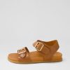 ZIERA Hastice W Tan Leather Sandals | Flats