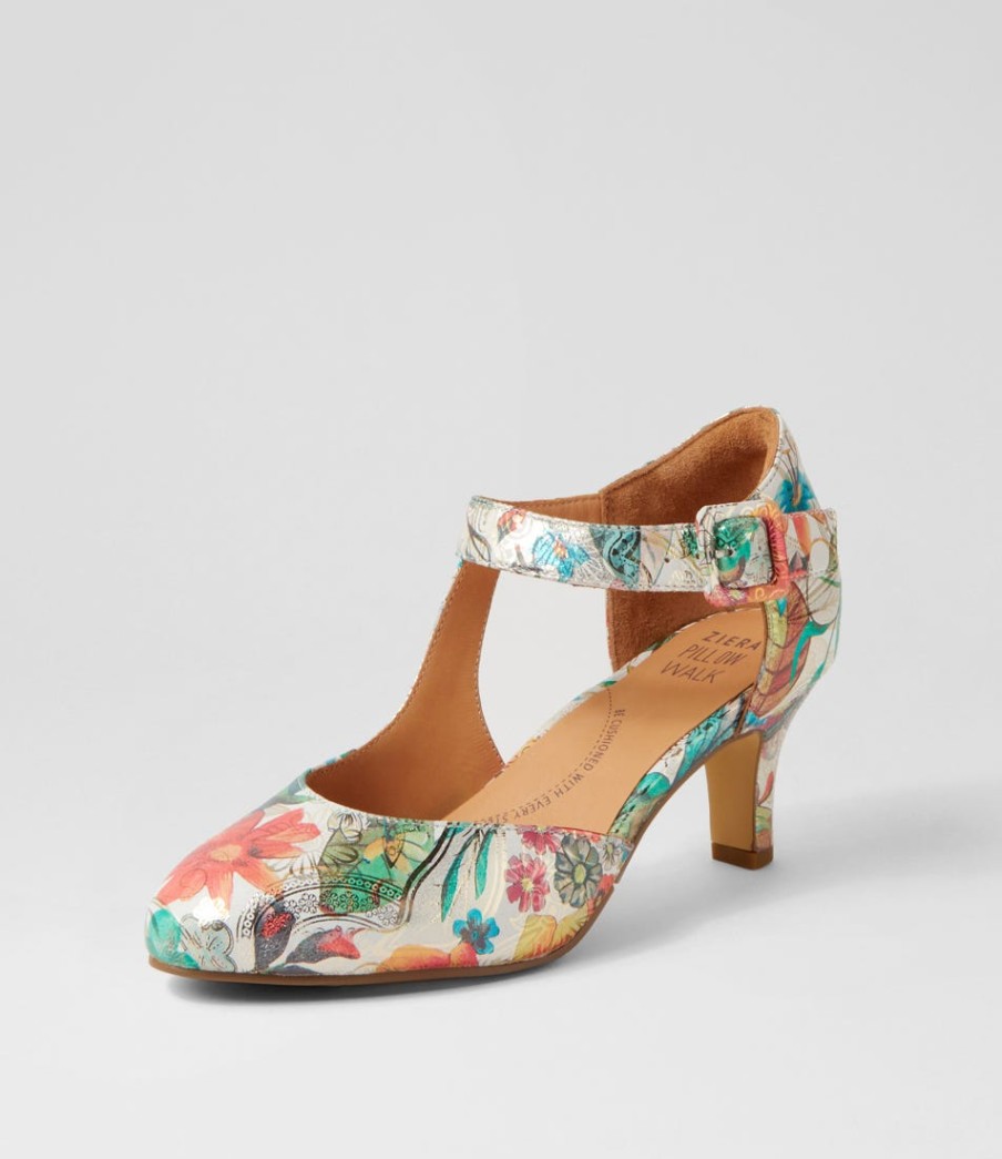 ZIERA Timon Xw Spring Garden Leather Heels | Heels