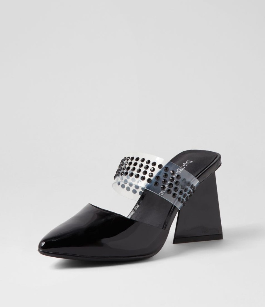 DJANGO & JULIETTE Hallams Black Patent Leather Heels | Heels