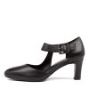 DJANGO & JULIETTE Trinities Black Leather | Heels