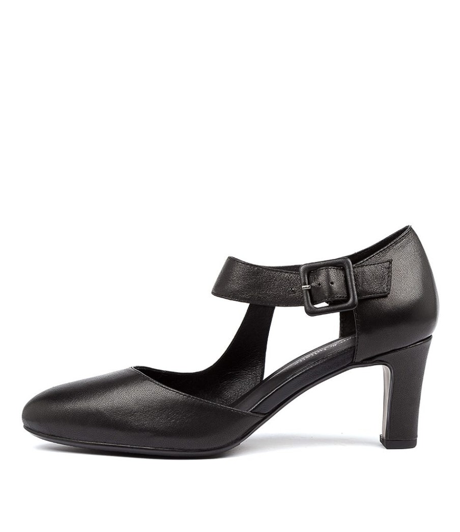 DJANGO & JULIETTE Trinities Black Leather | Heels