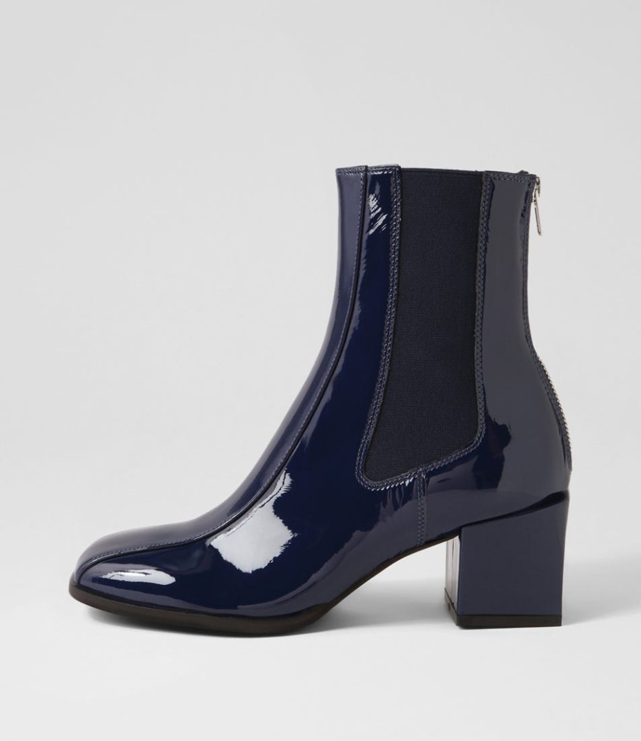 DJANGO & JULIETTE Werdy Saphire Patent Leather Chelsea Boots | Boots