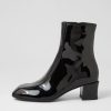 TOP END Eshal Black Patent Leather Ankle Boots | Boots