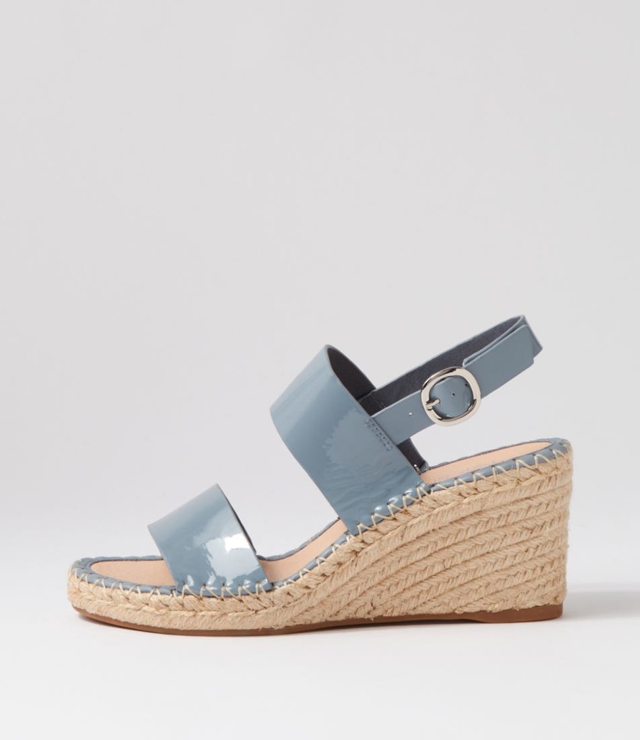 TOP END Gaga Denim Patent Leather Espadrilles | Espadrilles