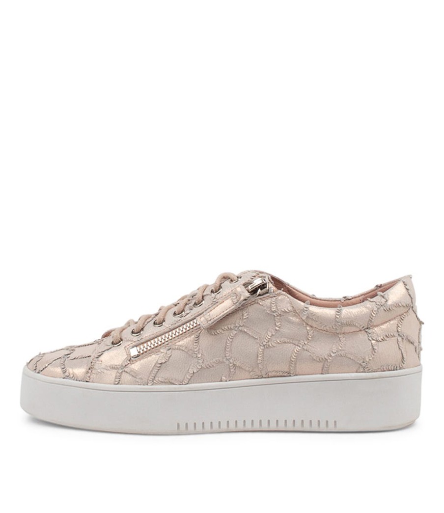 DJANGO & JULIETTE Laila Nude Frill Leather Sneakers | Sneakers