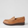 TOP END Oley Dark Tan Choc Leather Loafers | Loafers