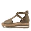 DJANGO & JULIETTE Alexys Dk Khaki Leather | Espadrilles