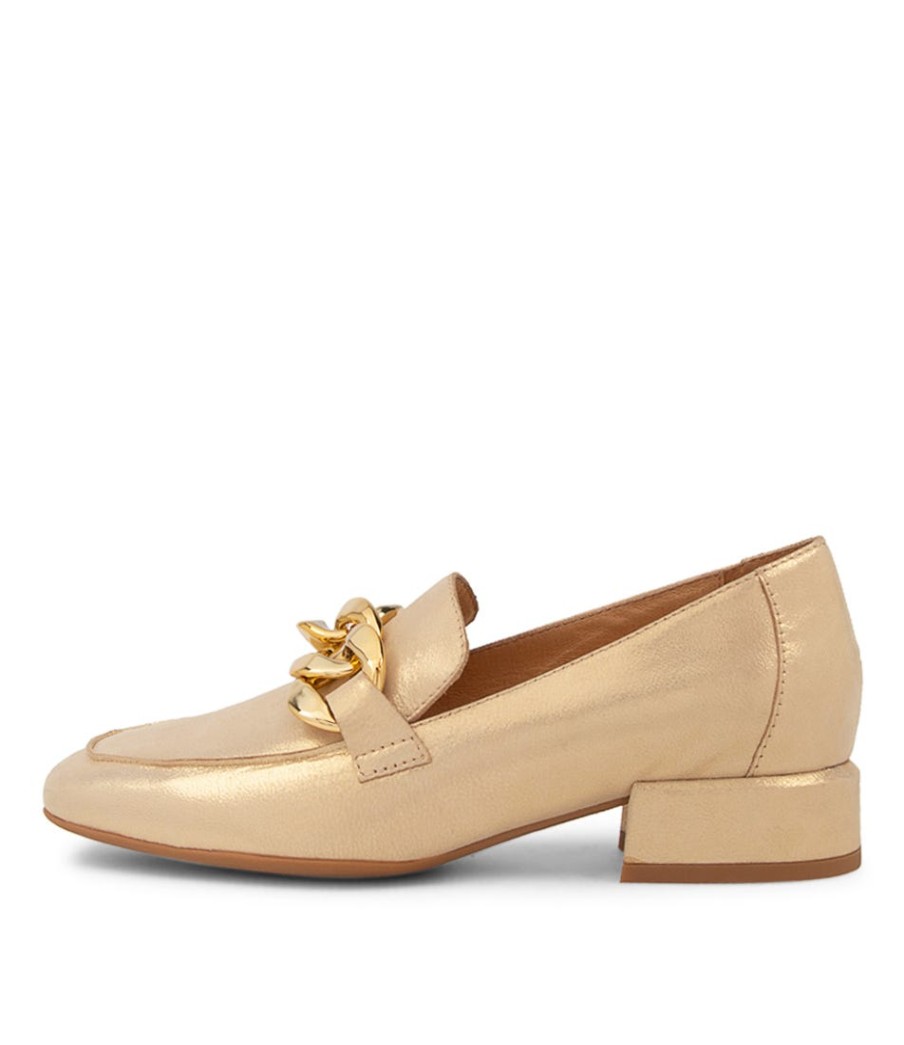 DJANGO & JULIETTE Vivandy Sandy Powder Leather Heels | Loafers