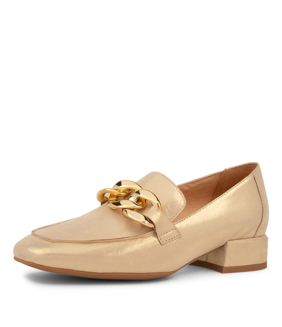 DJANGO & JULIETTE Vivandy Sandy Powder Leather Heels | Loafers