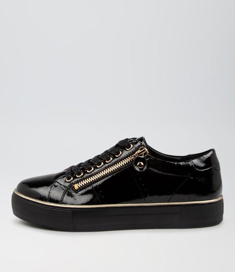 DJANGO & JULIETTE Froggy Black Patent Lea | Sneakers