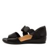 ZIERA Donato W Black Leather | Wedges