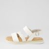 GABOR Fico Latte Leather Sandals | Comfort