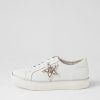 DJANGO & JULIETTE Foxxie White Silver Leather Jewels Sneakers | Sneakers