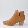 DJANGO & JULIETTE Dollars Dark Tan Leather Ankle Boots | Boots