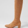 DJANGO & JULIETTE Hayleys Sandy Stretch Microsuede Knee High Boots | Boots