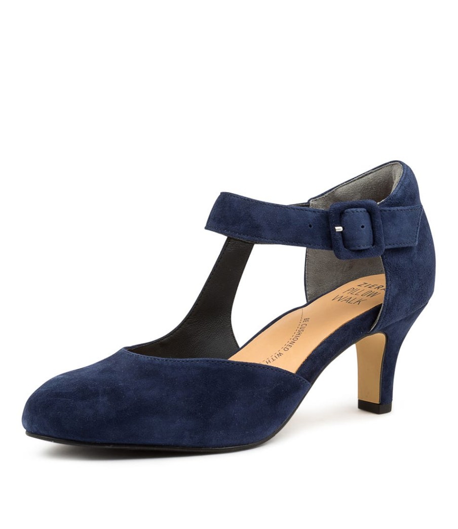 ZIERA Timon Xw Navy Suede | Heels