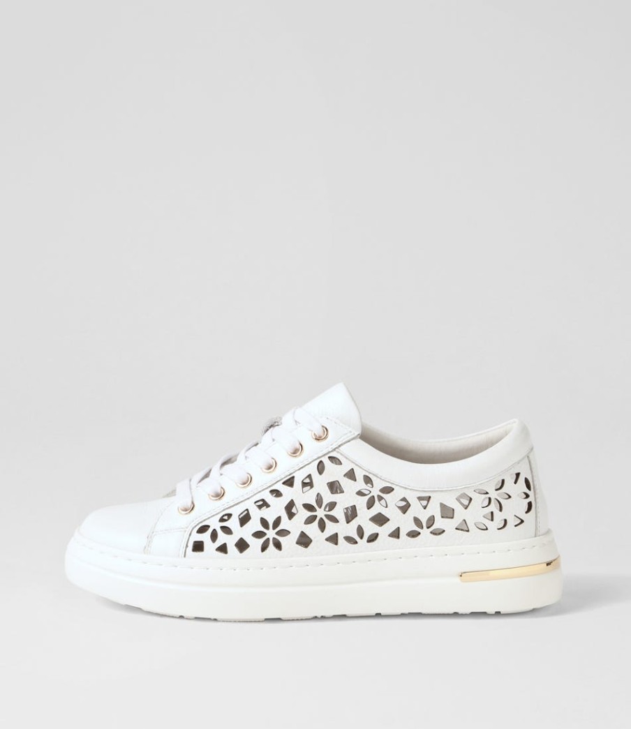 DJANGO & JULIETTE Wim White Leather Sneakers | Sneakers