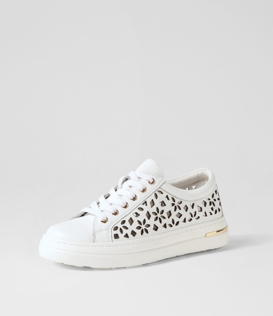 DJANGO & JULIETTE Wim White Leather Sneakers | Sneakers