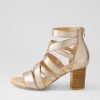 DJANGO & JULIETTE Sadals Champagne Leather Sandals | Heels